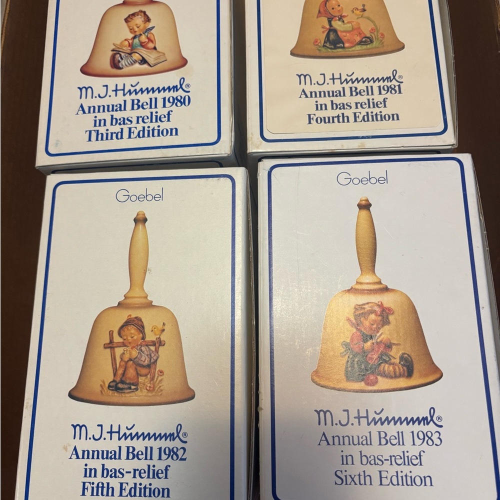 Goebel M.J. Hummel Annual Bells with Colorful Designs